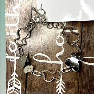 Sterling silver bear bracelet